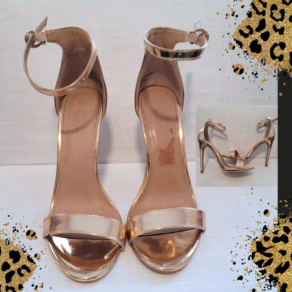 Charlotte Russe Rebekah, open toe Stiletto, cooper color 5' heal - Picture 1 of 9